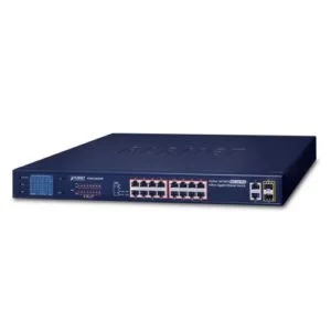 FGSW-1822VHP – Planet 16-Port 30W PoE Switch with 2-Port Up Link or SFP LCD Monitor (300W)