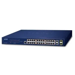 FGSW-2624HPS – Planet 24-Port 30W PoE Managed Switch with 2-Port Gigabit TP/SFP (220W)