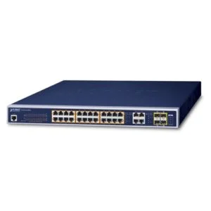 GS-4210-24P4C – Planet 24-Port 30W PoE Managed Switch with 4-Port Gigabit TP/SFP (220W)