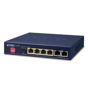GSD-604HP – Planet 4-Port Gigabit PoE Switch with 2-Port Uplink (55W)