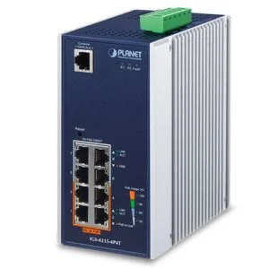 IGS-4215-4P4T Planet 4-Port Gigabit Industrial 30W PoE Managed with 4-Port Ethernet Switch