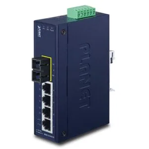 ISW-511S15 – Planet 4-Port 10/100 Industrial Switch with 1-Port Fibre (SM / SC)