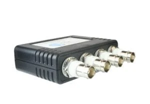 E10174 – Quad BNC Female Power Through Balun Bulkhead