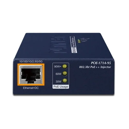 POE-171A-95 - Planet Single-Port 10/100/1000Mbps 802.3bt PoE Injector (95 Watts) - Image 3