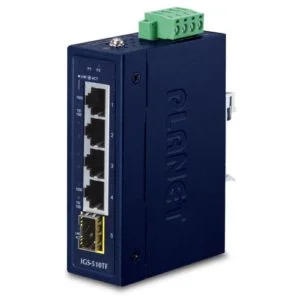 IGS-510TF – Planet Industrial Compact 4-Port 10/100/1000T 1-Port 100/1000X SFP Gigabit Ethernet Switch