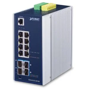 IGS-6325-8T4X Planet Industrial 8-Port 10/100/1000T 4-Port 10G SFP – Managed Ethernet Switch