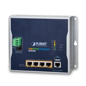 WGR-500-4P – Planet Industrial Wall-mount Gigabit Router with 4-Port 802.3at PoE+