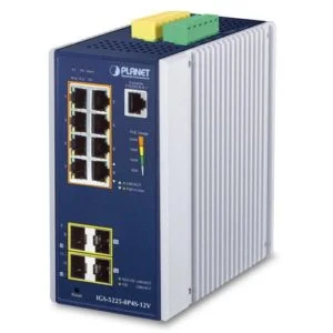 IGS-6329-8UP2S2X – Planet Industrial L3 8-Port 10/100/1000T 802.3bt PoE + 2-Port 1G/2.5G SFP + 2-Port 10G SFP+ Managed Ethernet Switch