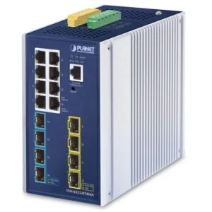 TSN-6325-8T4S4X – Planet Industrial L3 8-Port 10/100/1000T + 4-Port 1G/2.5G SFP + 4-Port 10GBASE-X SFP+ Managed TSN Ethernet Switch