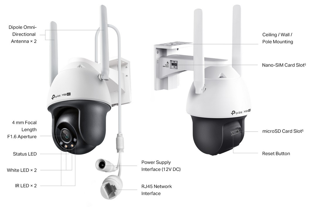 TP LINK VIGI C540-4G 4MP Outdoor Full-Colour 4G Pan Tilt Network Camera - Image 5