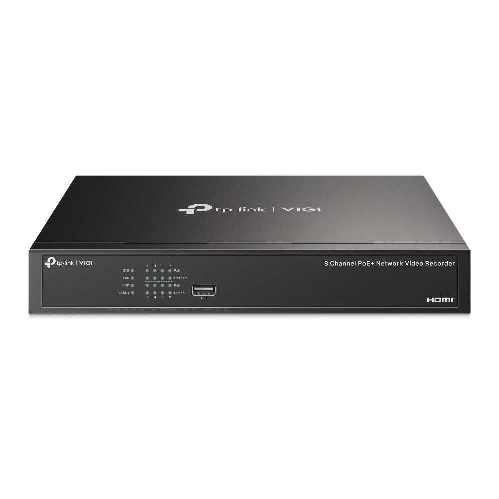 TP LINK VIGI NVR1008H-8MP - 8 Channel PoE+ Network Video Recorder