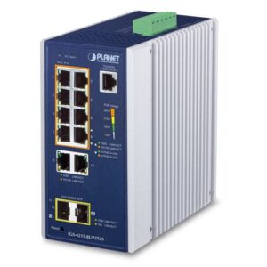 IGS-4215-8UP2T2S – Industrial 8-Port 10/100/1000T 802.3bt PoE + 2-Port 10/100/1000T + 2-Port 100/1000X SFP Managed Switch