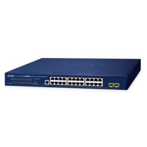 GS-4210-24P2S – Planet 24-Port 10/100/1000T 802.3at PoE + 2-Port 1G/2.5G SFP Managed Switch