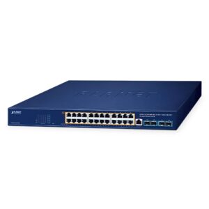 GS-4210-24UP4X – Planet 24-Port 10/100/1000T 802.3bt PoE + 4-Port 10G SFP+ Managed Ethernet Switch
