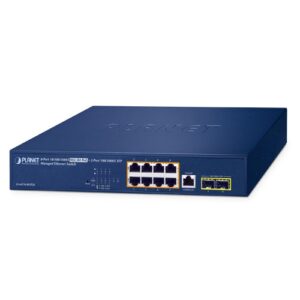 GS-4210-8UP2S – Planet 8-Port 10/100/1000T 802.3bt PoE + 2-Port 100/1000X SFP Managed Ethernet Switch