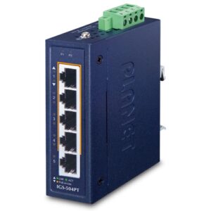 IGS-504PT – Planet Compact Industrial 4-Port 10/100/1000T 802.3at PoE + 1-Port 10/100/1000T Ethernet Switch