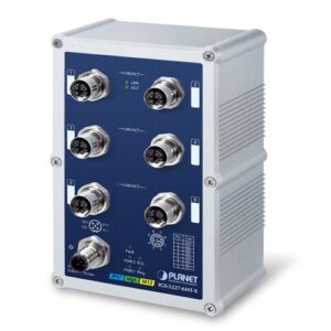IGS-5227-6MT-X – Planet Industrial IP67-rated 6-Port 10/100/1000T M12 Managed Ethernet Switch (X-coded M12)
