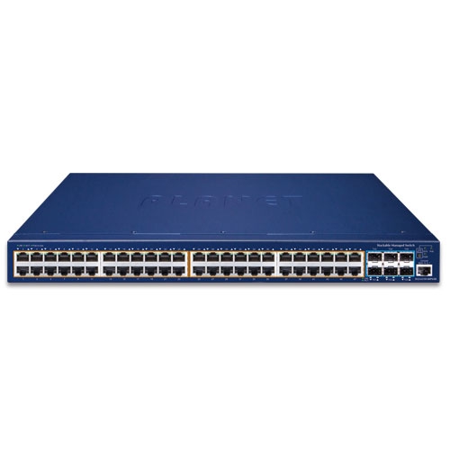 SGS-6310-48P6XR - Planet L3 48-Port 10/100/1000T 802.3at PoE + 6-Port 10G SFP+ Stackable Managed Switch with 55V DC Redundant Power - Image 3